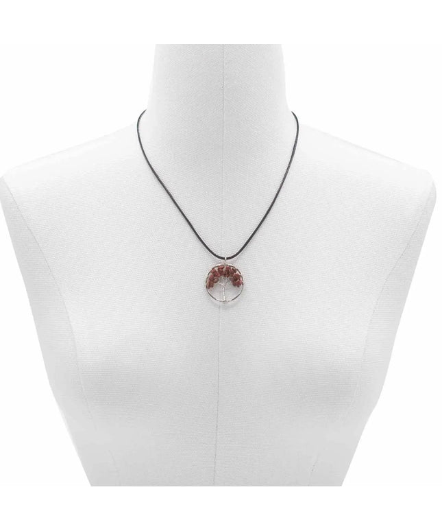 Tree of Life Pendant - Red Jasper - Bee my Gift