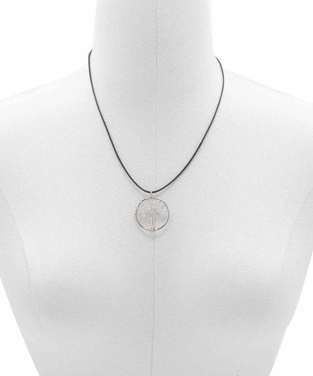 Tree of Life Pendant - Rock Crystal - Bee my Gift