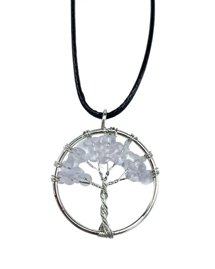 Tree of Life Pendant - Rock Crystal - Bee my Gift