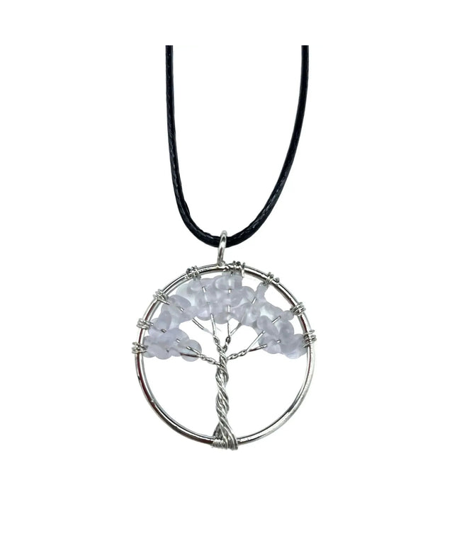Tree of Life Pendant - Rock Crystal - Bee my Gift