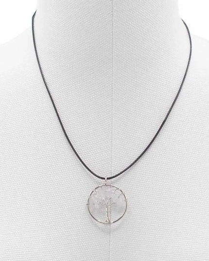 Tree of Life Pendant - Rock Crystal - Bee my Gift