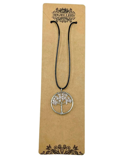 Tree of Life Pendant - Rock Crystal - Bee my Gift