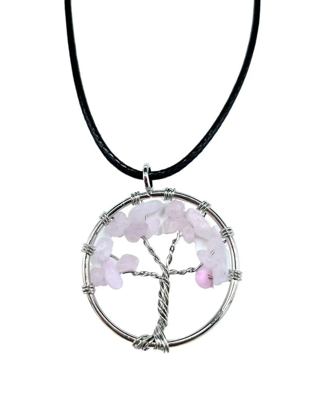 Tree of Life Pendant - Rose Quartz - Bee my Gift