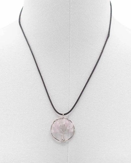 Tree of Life Pendant - Rose Quartz - Bee my Gift