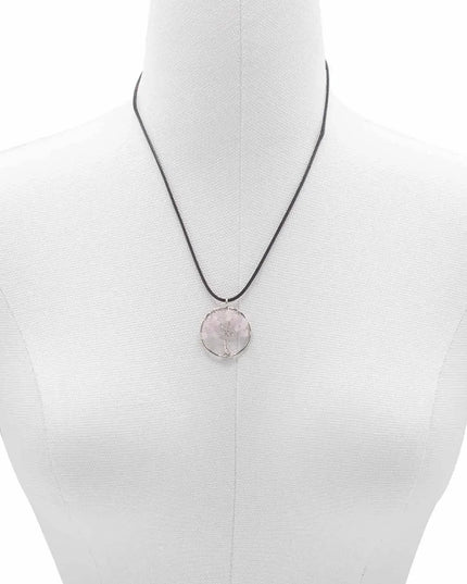 Tree of Life Pendant - Rose Quartz - Bee my Gift