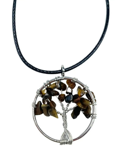 Tree of Life Pendant - Tiger Eye - Bee my Gift