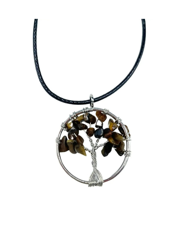 Tree of Life Pendant - Tiger Eye - Bee my Gift