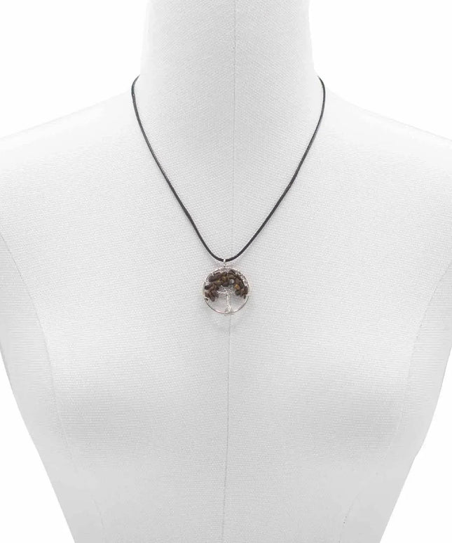 Tree of Life Pendant - Tiger Eye - Bee my Gift