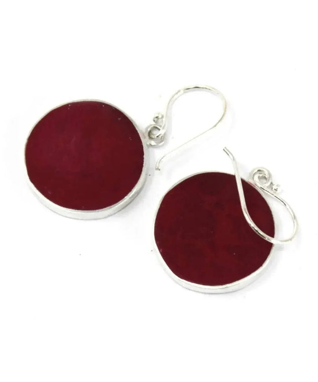Tree of Life Silver Earrings 15mm - Coral Effect - Bee my Gift
