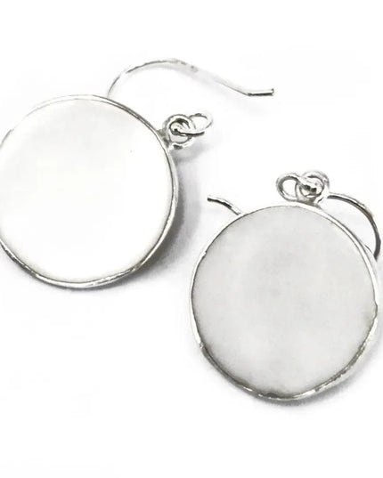 Tree of Life Silver Earrings 15mm - Mother of Pearl - Bee my Gift