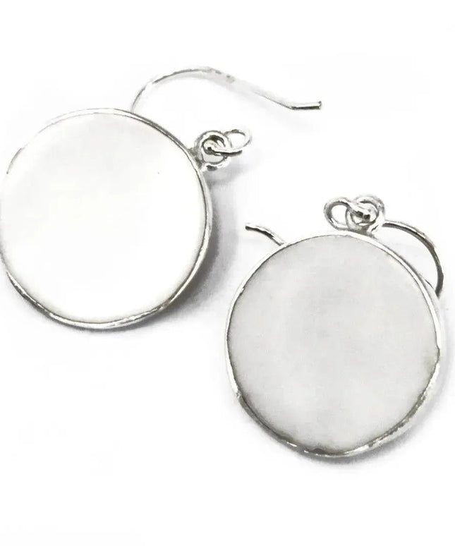 Tree of Life Silver Earrings 15mm - Mother of Pearl - Bee my Gift