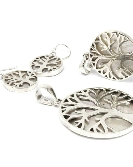Tree of Life Silver Pendent 22mm - Mother of Pearl - Bee my Gift