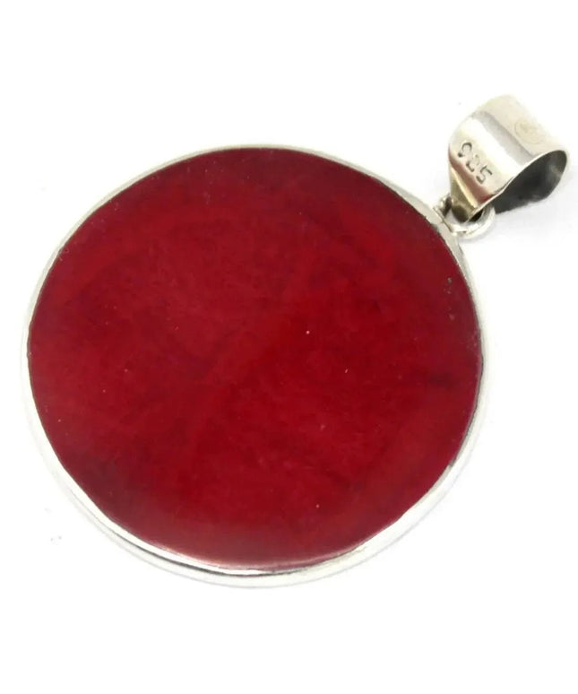 Tree of Life Silver Pendent 30mm - Coral Effect - Bee my Gift