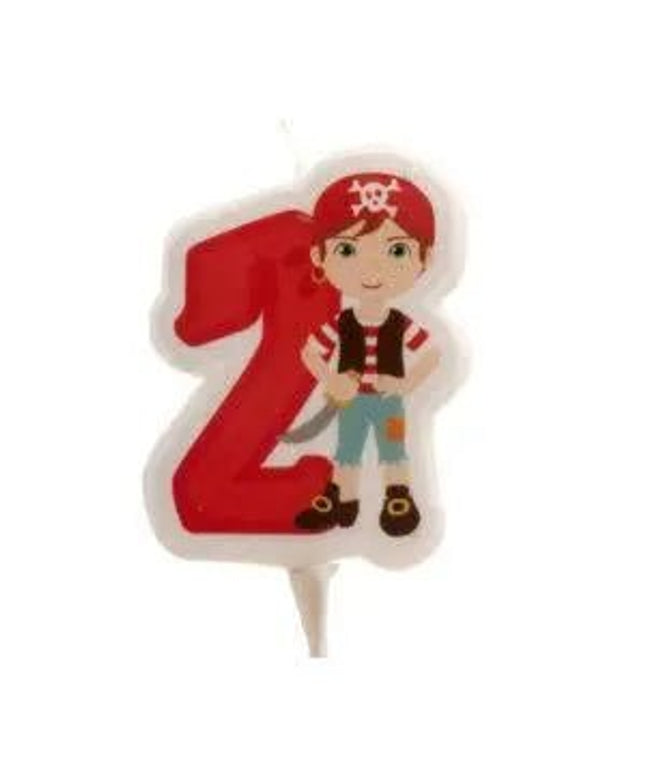 Vela 2d piratas nº 2 - 7 cm by deKora - Bee my Gift