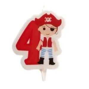 Vela 2d piratas nº 4 - 7 cm by deKora - Bee my Gift