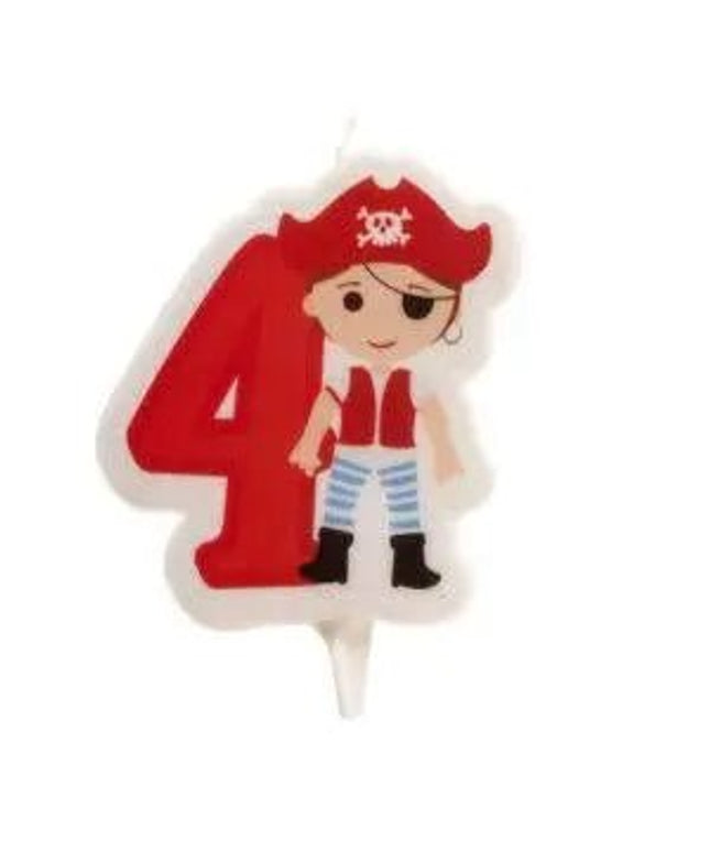Vela 2d piratas nº 4 - 7 cm by deKora - Bee my Gift