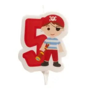 Vela 2d piratas nº 5 - 7 cm by deKora - Bee my Gift