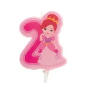 Vela 2d princesa nº 2 - 7 cm by deKora - Bee my Gift
