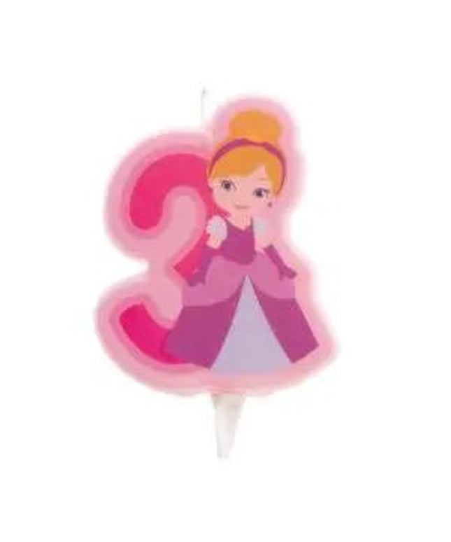 Vela 2d princesa nº 3 - 7 cm by deKora - Bee my Gift