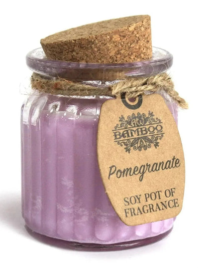 Vela aromática de soja romã para bem - estar e decoração - Bee my Gift
