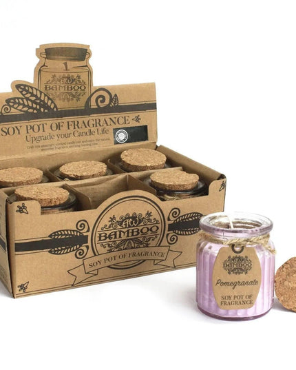 Vela aromática de soja romã para bem - estar e decoração - Bee my Gift