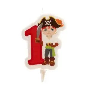 Velas 2d piratas nº 1 - 7 cm by deKora - Bee my Gift