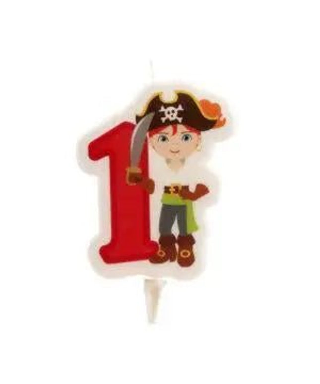 Velas 2d piratas nº 1 - 7 cm by deKora - Bee my Gift