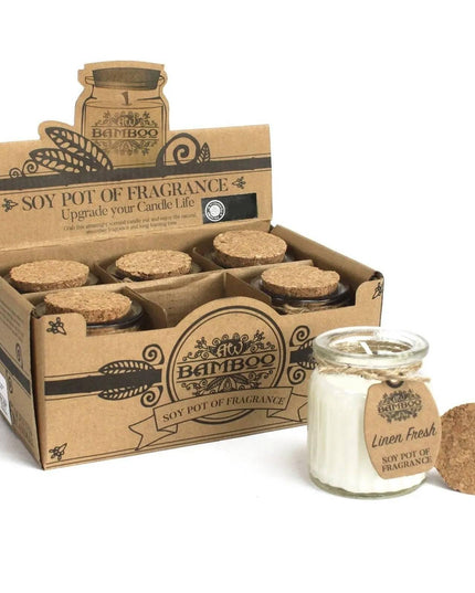 Velas aromáticas de soja com aroma de linho fresco - Bee my Gift