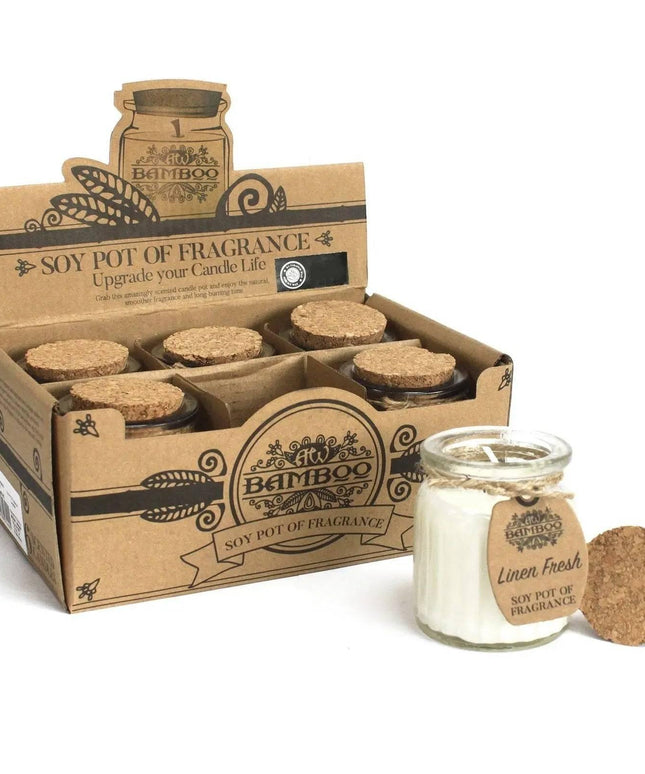 Velas aromáticas de soja com aroma de linho fresco - Bee my Gift
