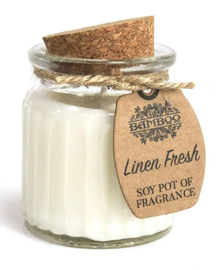 Velas aromáticas de soja com aroma de linho fresco - Bee my Gift