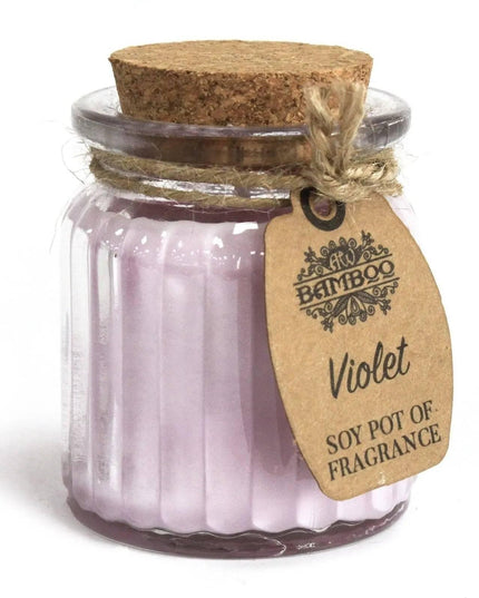 Velas Perfumadas de Soja Violeta em Frasco - Bee my Gift