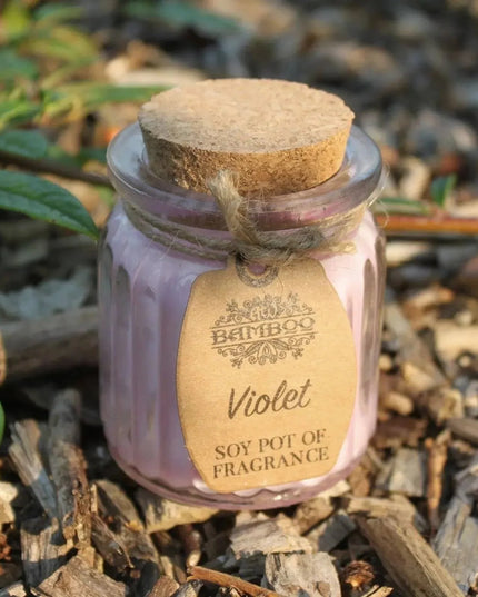 Velas Perfumadas de Soja Violeta em Frasco - Bee my Gift